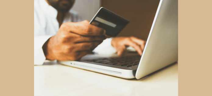 A person paying online anonymously